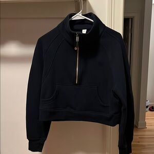 Lululemon Scuba Funnel Neck Half Zip Navy/Gold XS/S